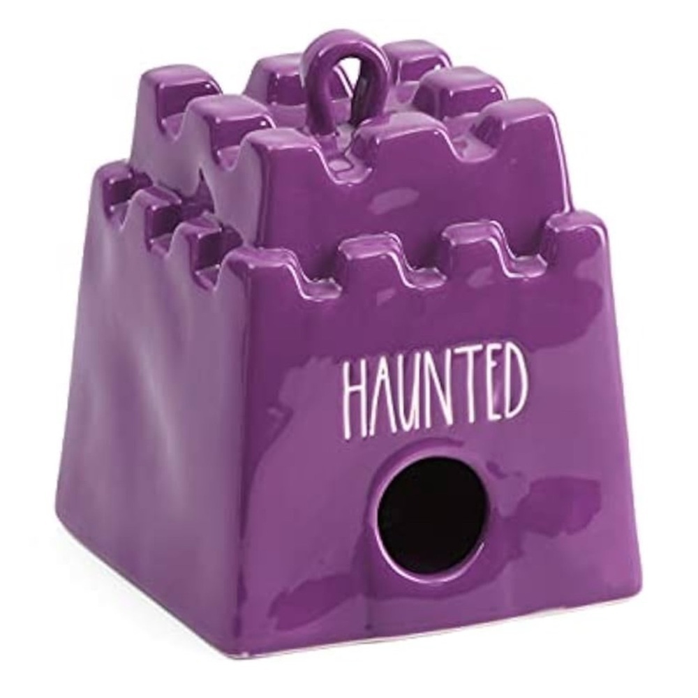 NWT Rae Dunn Haunted Orchid Purple Castle Birdhouse 👻